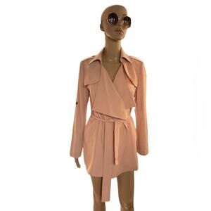 Blue Angel peach belted trench dress/coat